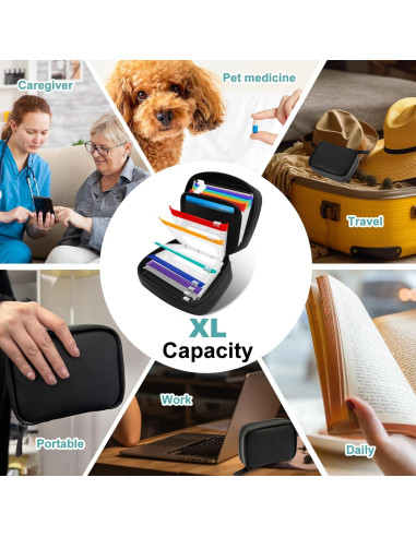 14 Bolsas Organizadoras de Pastillas Timueetech Reutilizables