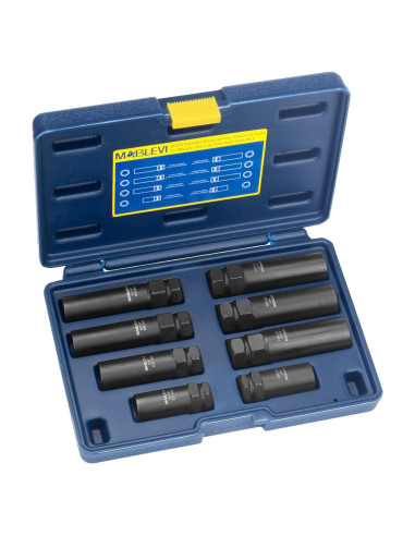 Kit de Llaves de Bloqueo de Ruedas MABLEVI 8 Piezas 20.6-22.2 mm