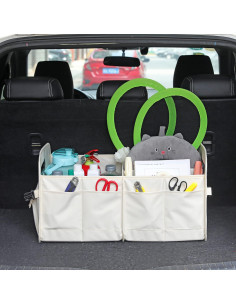 Organizador de Maletero AOKJOY Plegable Beige 61x36x30cm 2