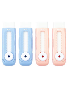 Gomas de Borrar Retráctiles M&G - Set de 4 Unidades Azul/Rosa