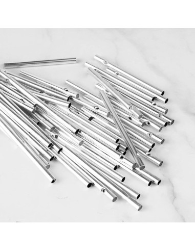 90 Tubos de Campana de Viento Sansheng para Jardín - Plata