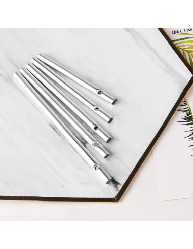 90 Tubos de Campana de Viento Sansheng para Jardín - Plata