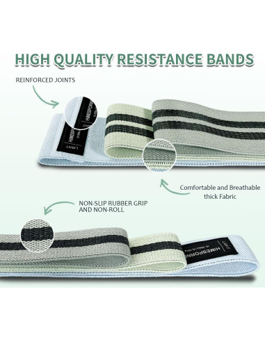 Conjunto de Bandas de Resistencia HIMESPORNER 3 Niveles Antideslizantes