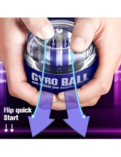 Bola Giroscópica GOZATO Auto-Start para Fortalecer Muñeca y Antebrazo 2