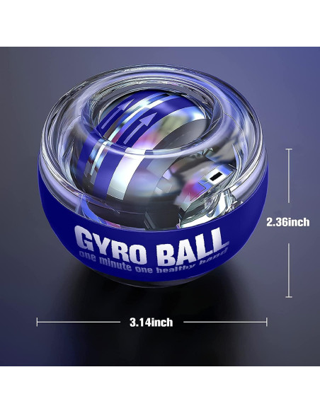 Bola Giroscópica GOZATO Auto-Start para Fortalecer Muñeca y Antebrazo