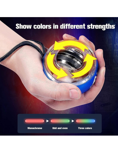 Bola Giroscópica GOZATO Auto-Start para Fortalecer Muñeca y Antebrazo