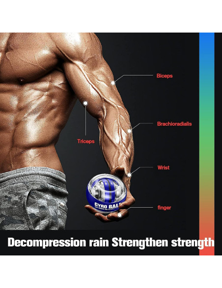 Bola Giroscópica GOZATO Auto-Start para Fortalecer Muñeca y Antebrazo