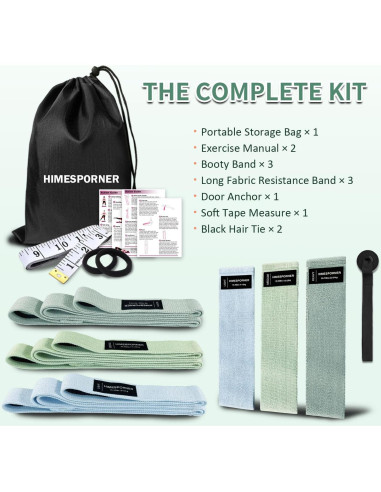 Conjunto de Bandas de Resistencia HIMESPORNER 3 Niveles Antideslizantes