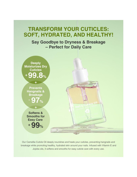 Aceite de Uñas y Cutículas EJW Camelia 14.79 ml - Hidratante Vegano
