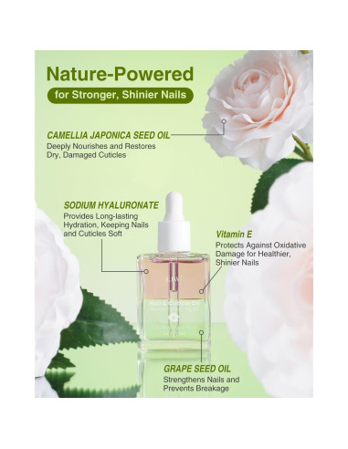 Aceite de Uñas y Cutículas EJW Camelia 14.79 ml - Hidratante Vegano