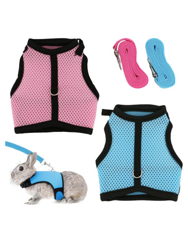 Conjunto Arnés y Correa Ajustable para Conejos Xorim L