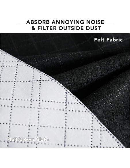 Cortinas Aislantes de Sonido RYB HOME 100% Opacas 2 Pcs Beige