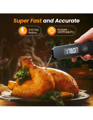 Termómetro Digital de Carne XBelmber - Lectura Instantánea 0.5s