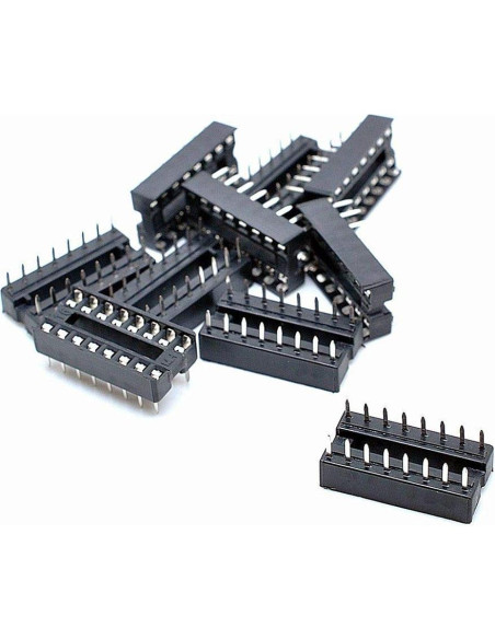 50 Zócalos DIP IC 16 Pines DAOKI Tipo Soldadura 2.54mm