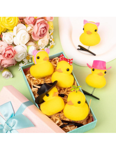 12 Clips de Pelo de Pato Amarillo JMZYJZH - Accesorios Divertidos