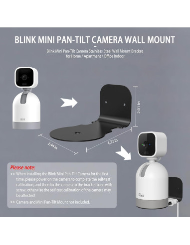 Soporte de Pared PUUUCI para Cámara Blink Mini Pan-Tilt Negro
