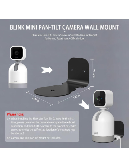 Soporte de Pared PUUUCI para Cámara Blink Mini Pan-Tilt Negro