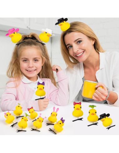12 Clips de Pelo de Pato Amarillo JMZYJZH - Accesorios Divertidos