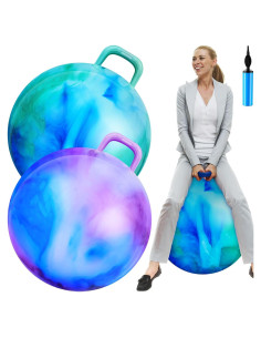 Pelotas Saltarinas Inflables Lewtemi 2 Pcs 74 cm con Mango