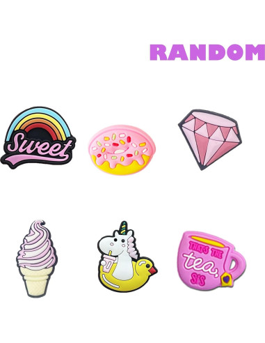 35 Piezas de Charms de Zapatos PVC Aleatorios para Niños