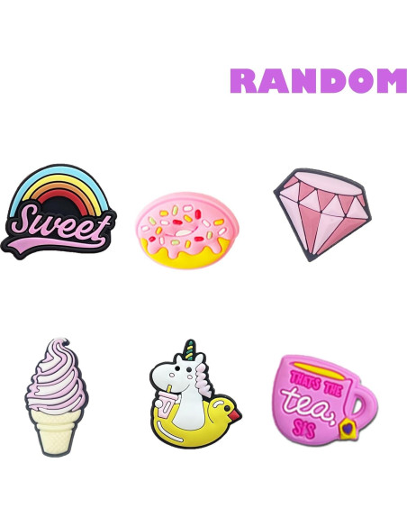 35 Piezas de Charms de Zapatos PVC Aleatorios para Niños