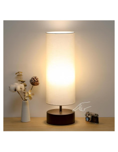 Lámpara de Mesa Táctil Regulable Seaside Village 445mm Beige