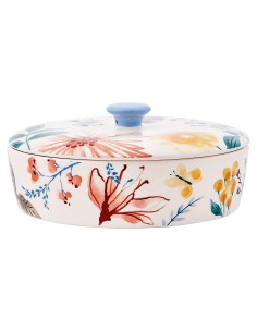 Calentador de Tortillas Cerámico Bico Sinfonía Flores 22.6 cm