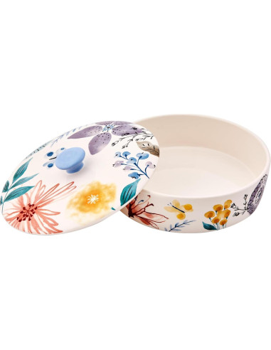 Calentador de Tortillas Cerámico Bico Sinfonía Flores 22.6 cm