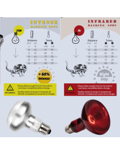 Lámpara de Calor para Reptiles ReptiKing 75W Paquete de 2 2