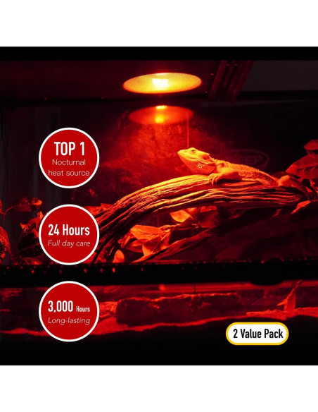 Lámpara de Calor para Reptiles ReptiKing 75W Paquete de 2