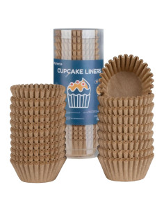 500 Forros de Papel para Cupcakes Mini Parmedu Naturales