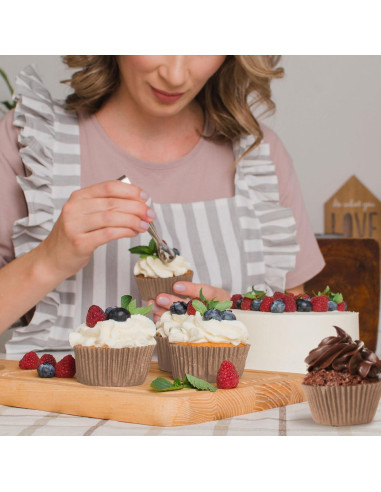 500 Forros de Papel para Cupcakes Mini Parmedu Naturales