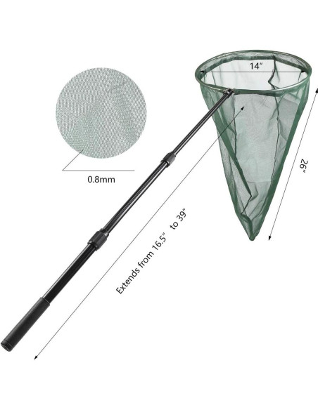 Red de Insectos y Mariposas RESTCLOUD Telescópica Verde 66 cm