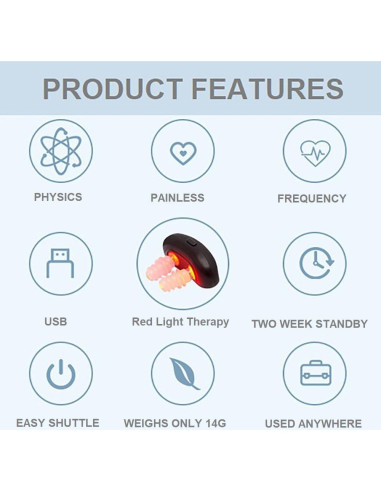 Dispositivo de Terapia Nasal Luz Roja 700nm - Alivio Rápido