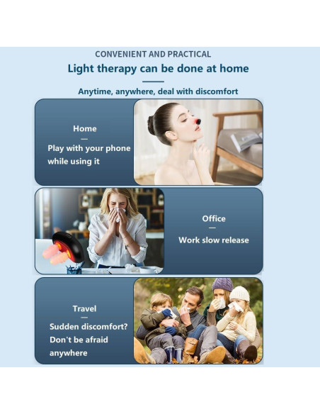 Dispositivo de Terapia Nasal Luz Roja 700nm - Alivio Rápido