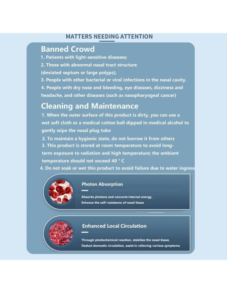 Dispositivo de Terapia Nasal Luz Roja 700nm - Alivio Rápido