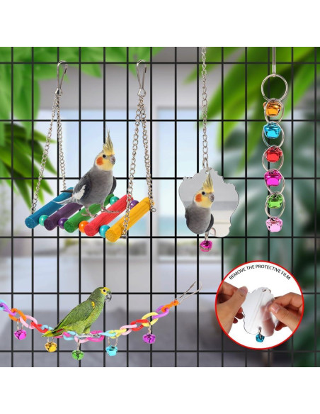 Juguetes para Aves YIXUND - 9 Piezas para Periquitos y Loros Juguetes para Aves YIXUND - 9 Piezas para Periquitos y Loros