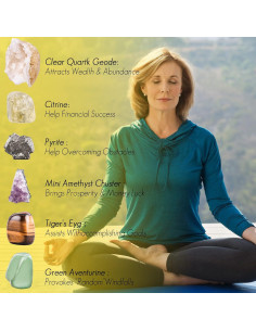 Conjunto de Cristales Sanadores QianCannaor para Abundancia 2