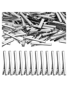 Clips de Pelo Cocodrilo YGDZ 120pcs 5.5cm Metal Plata
