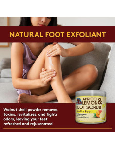 Exfoliante para Pies OKAY Albaricoque y Limón 177ml 2