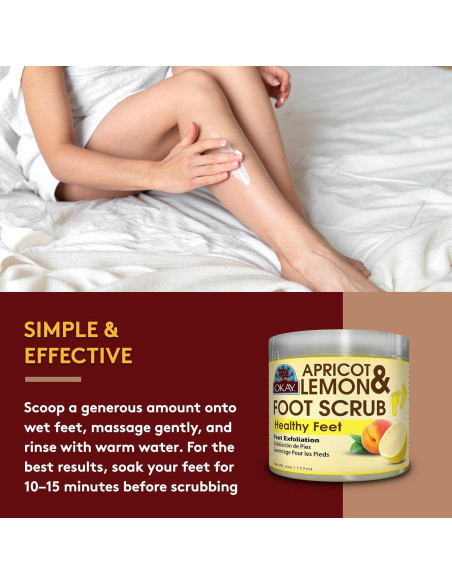 Exfoliante para Pies OKAY Albaricoque y Limón 177ml
