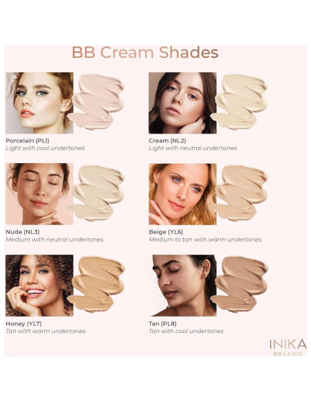 Crema BB Vegana INIKA Organic 29.57 ml Beige - Hidratante