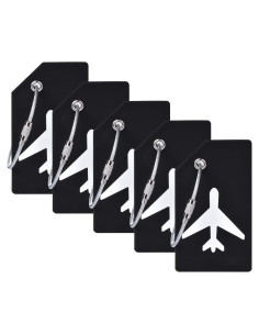 5 Etiquetas de Equipaje de Silicona Ovener con Tarjeta Identificación