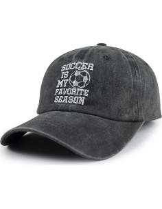 Gorra de Fútbol Ajustable Algodón Bordada Unisex 2