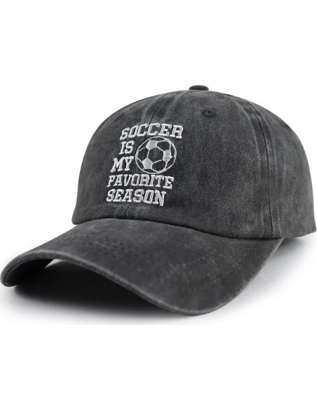 Gorra de Fútbol Ajustable Algodón Bordada Unisex