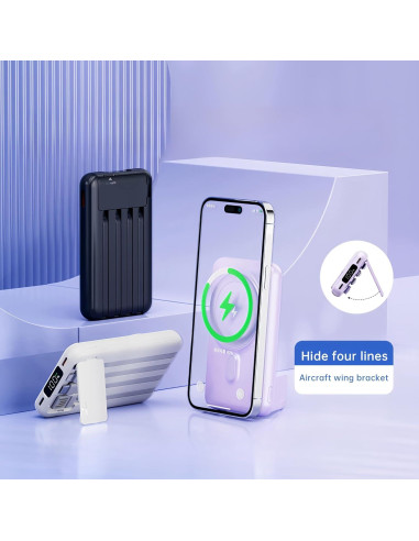 Banco de Energía Magnético RCHL 10000mAh Carga Rápida 22.5W