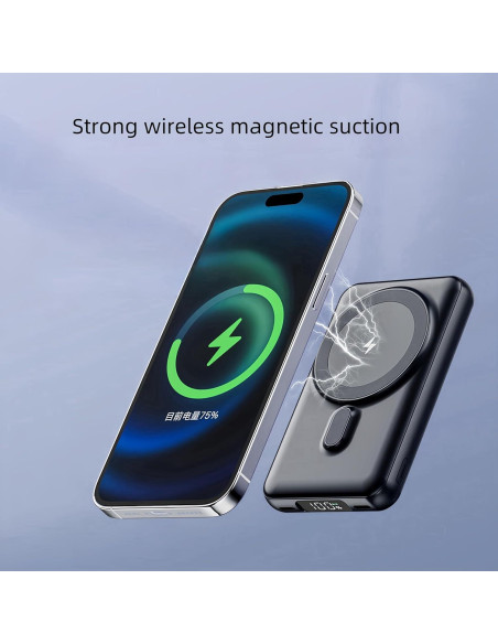 Banco de Energía Magnético RCHL 10000mAh Carga Rápida 22.5W