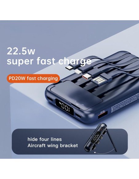 Banco de Energía Magnético RCHL 10000mAh Carga Rápida 22.5W