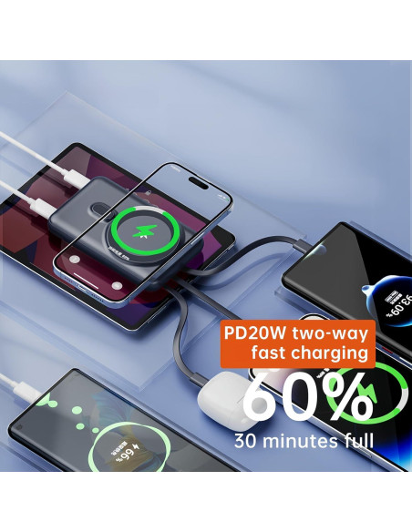 Banco de Energía Magnético RCHL 10000mAh Carga Rápida 22.5W