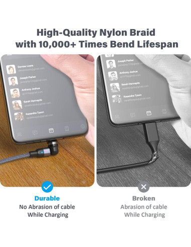 Cable de Carga Magnético 4 en 1 Aripps 1-3m Nylon Trenzado